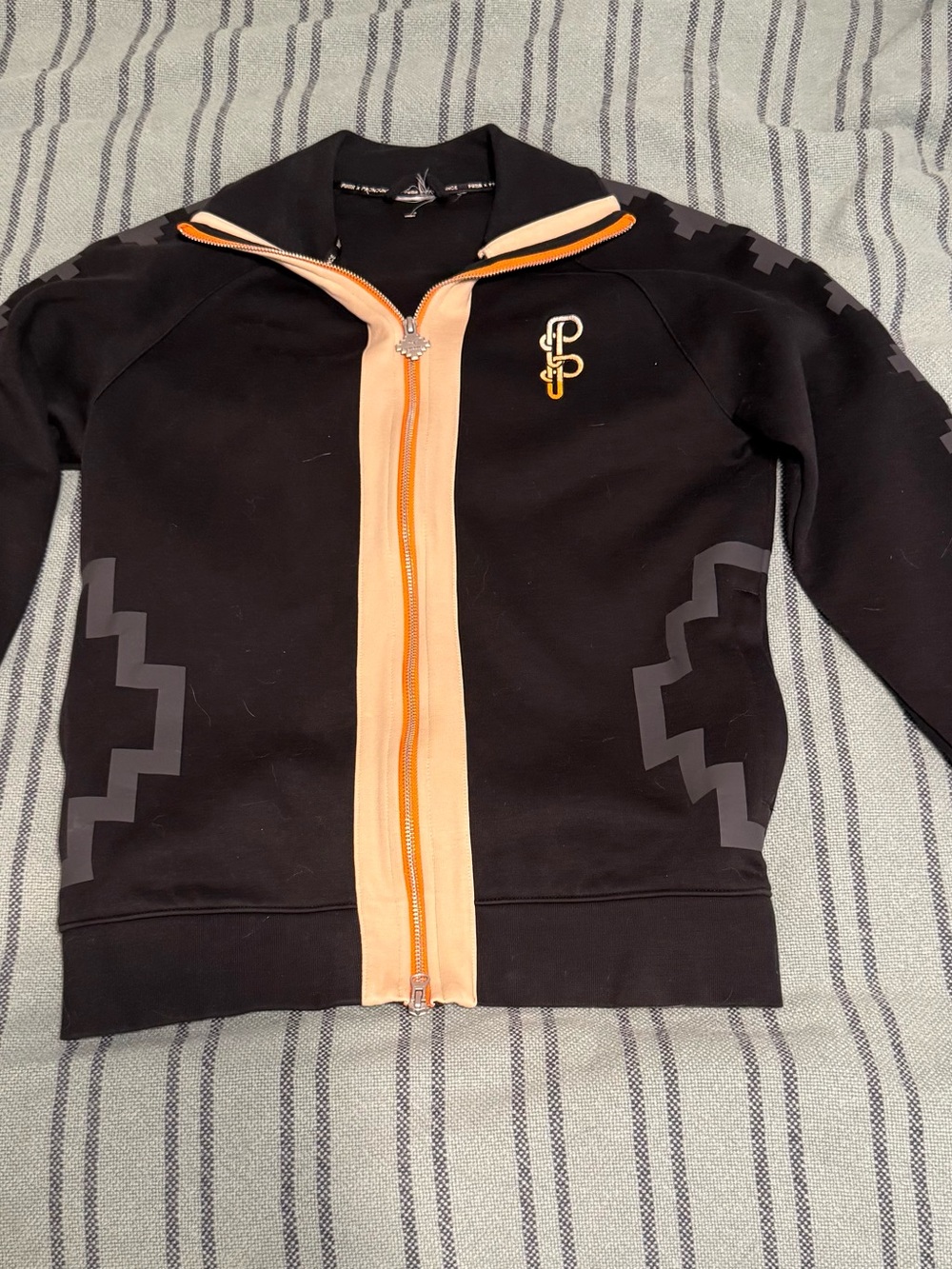 Puma X Pronounce Black Jacket with Peach Trim and Orange Zip